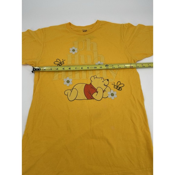 Disney Size M‎ Women's Yellow Crew Neck Winnie The Pooh T-Shirt - Picture 8 of 14